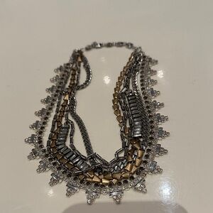 Stella & Dot Gold and Silver Statement Necklace